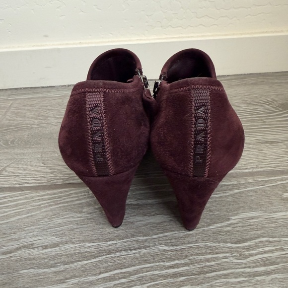 Prada Maroon Ankle Boots - Picture 4 of 15